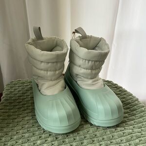 adidas women Adifom Superstar Winter Boot Shoes Green -‎ Size 5.5